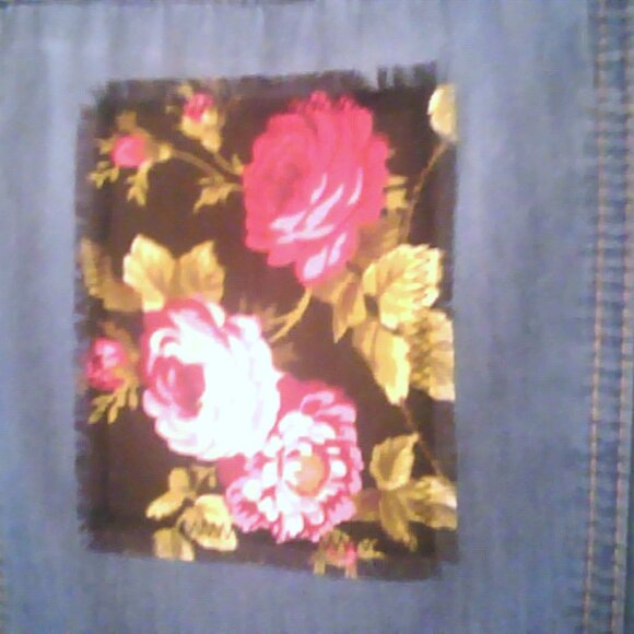 Medium Maxi Denim Flannel Floral Duster - Picture 2 of 8